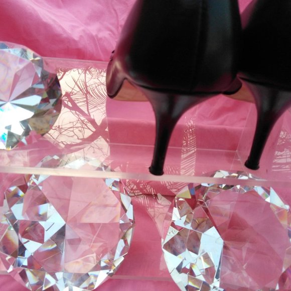 Coach black leather pumps heels 7.5 - Picture 6 of 7